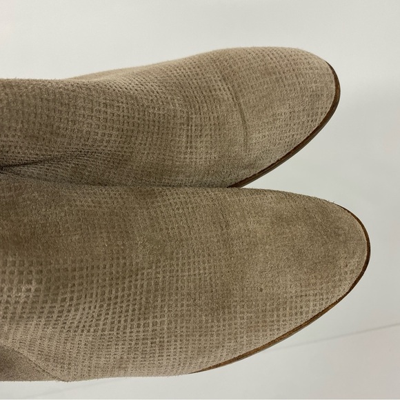 Lucky Brand Ponic Ankle Booties Suede Leather Tan Sz 10 Casual Comfy Neutral - Picture 4 of 10